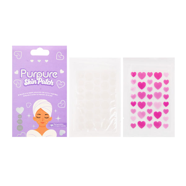 Parches de Acne Forma de Corazon Purpure