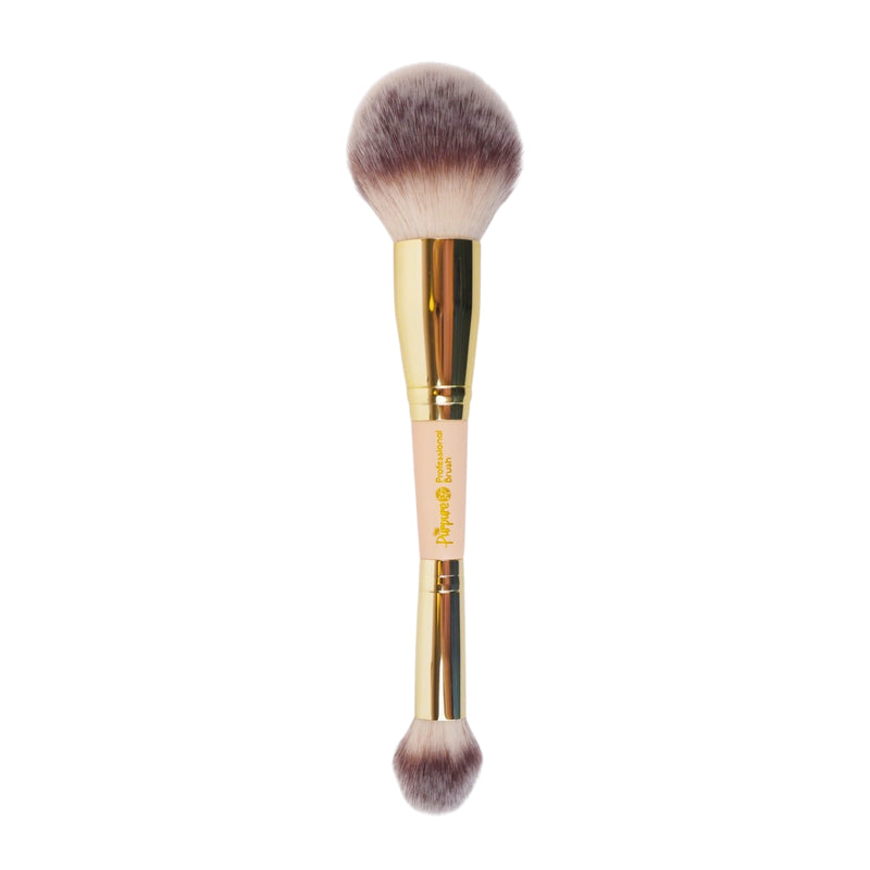 Brocha Doble Polvos-Iluminador Purpure